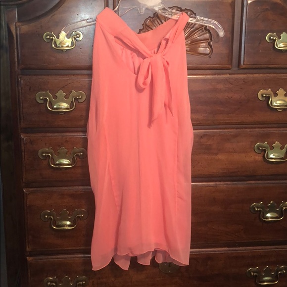 A. Byer size XLJ peach high neck tank with ruffles - Picture 7 of 8